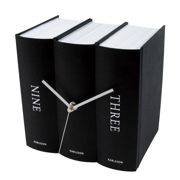 Hodiny Book Black