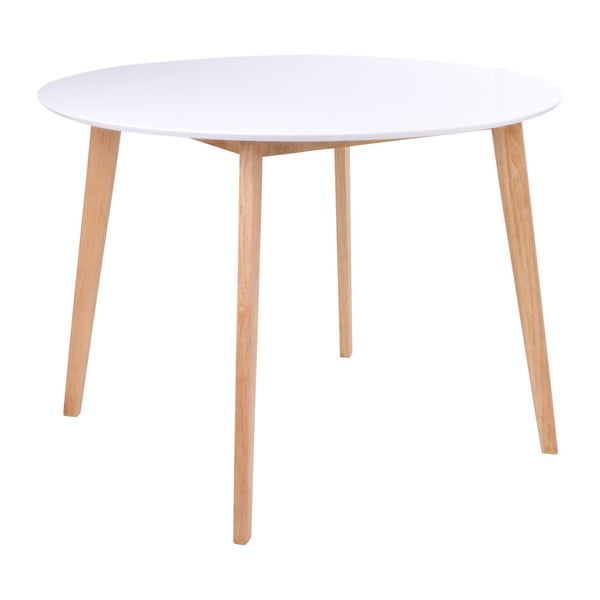 Kulatý jídelní stůl s bílou deskou ø 105 cm Vojens – House Nordic