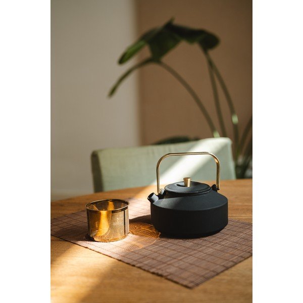 Černá konvice na čaj z litiny se sítkem 1 l Shangdong – Bredemeijer-image-1