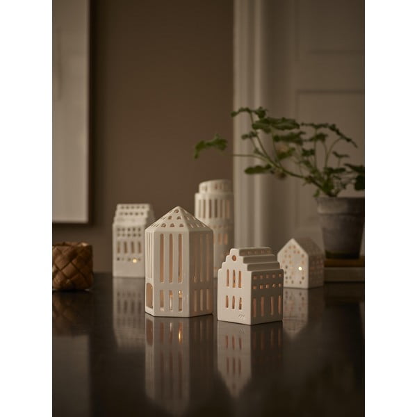 Bílá keramická lucerna Kähler Design Galleria, výška 18,5 cm-image-3