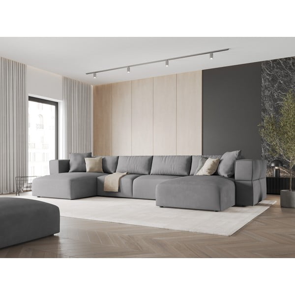 Světle šedá rohová pohovka do "U" Esther – Milo Casa-image-1