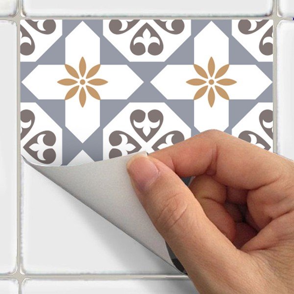 Sada 24 samolepek Ambiance Tiles Beige-image-3