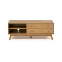 TV stolek v dekoru dubu v přírodní barvě 130x50 cm Kensal – Woodman