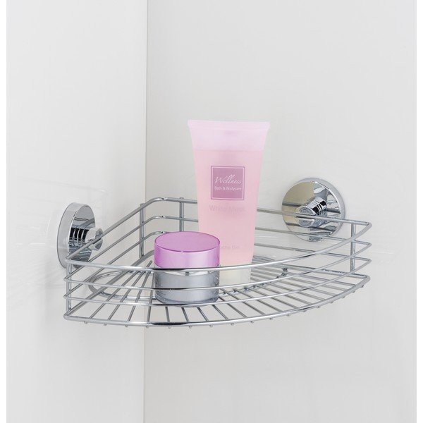 Samodržící sada doplňků do koupelny v leskle stříbrné barvě Bari – Wenko-image-1