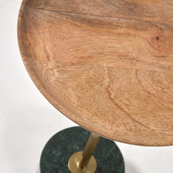 Kulatý odkládací stolek z mangového dřeva La Forma Lleyton, výška 25 cm-image-2