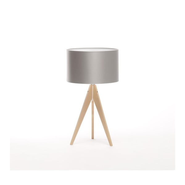 Stříbrná stolní lampa 4room Artist, bříza, Ø 33 cm