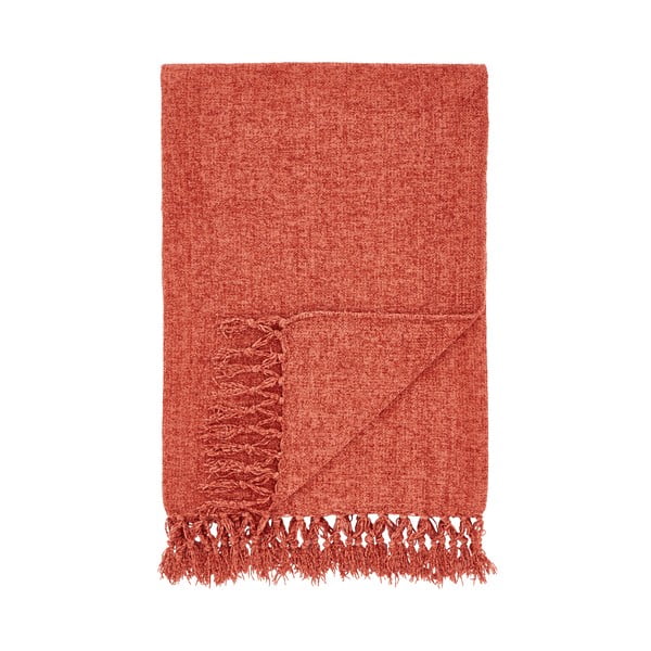 Deka z žinylky v cihlové barvě 130x170 cm Wilson – Catherine Lansfield