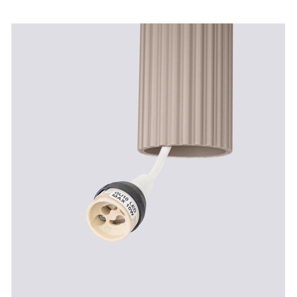 Taupe kovové závěsné svítidlo Gleam – Sollux-image-4