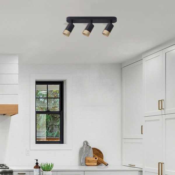 Stropní svítidlo s kovovým stínidlem v černo-přírodní barvě 48x5.5 cm Conti – Candellux Lighting-image-1