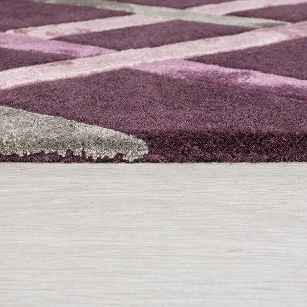 Fialový viskózový koberec Flair Rugs Trellis, 160 x 230 cm-image-3