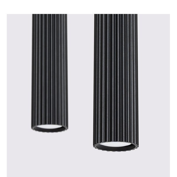 Černé kovové závěsné svítidlo Gleam – Sollux-image-4