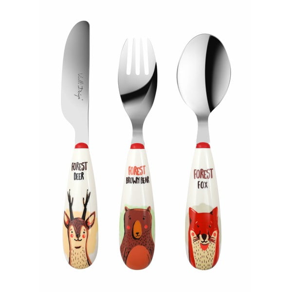 3dílná sada dětských příborů Vialli Design Forest