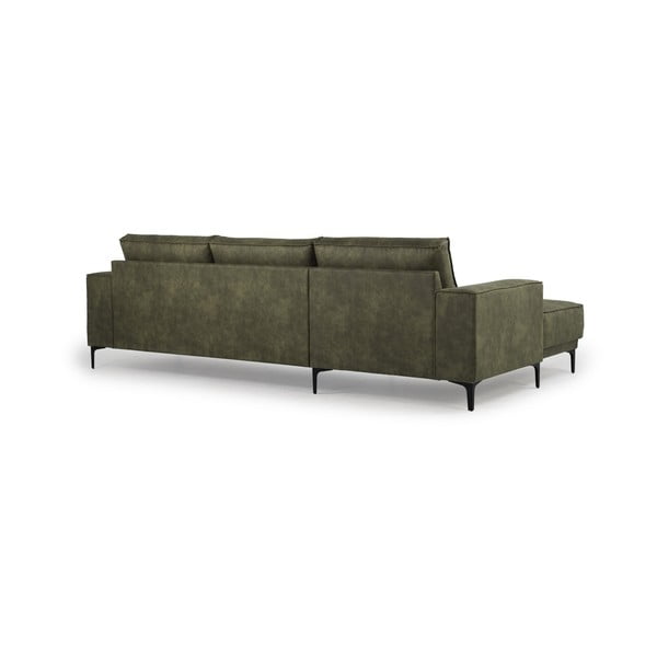 Zelená rohová pohovka z imitace kůže (levý roh) Copenhagen – Scandic-image-3