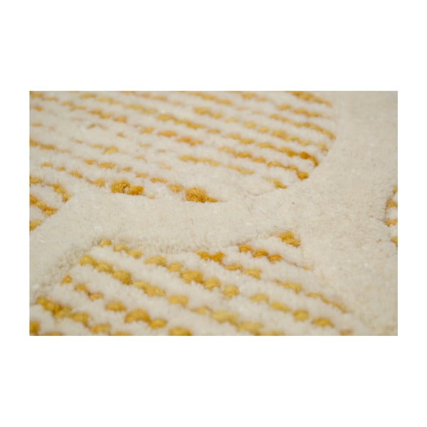 Ručně tuftovaný žlutý koberec Bakero Diamond, 183 x 122 cm-image-4