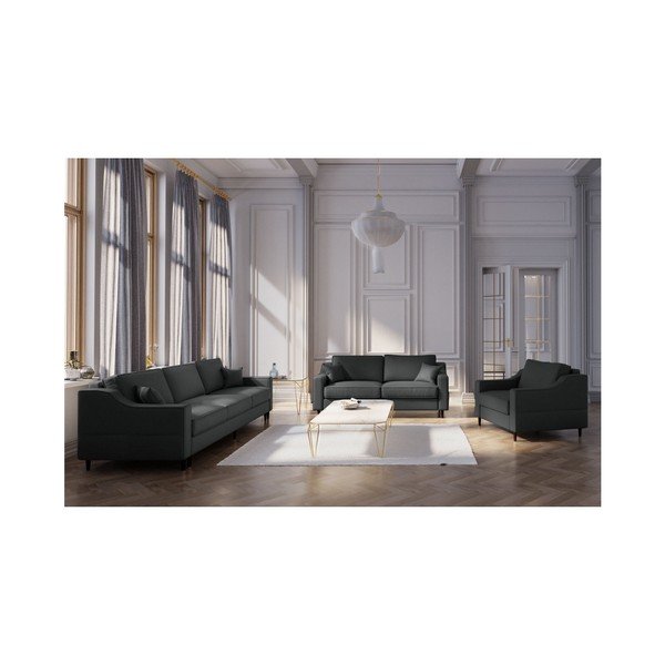 Antracitové křeslo Mazzini Sofas Narcisse-image-4