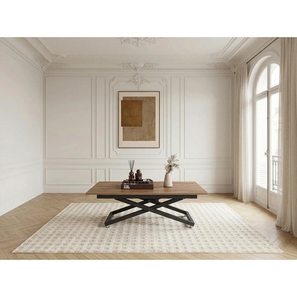 Konferenční stolek v přírodní barvě 80x120 cm Diana – Bobochic Paris-image-2