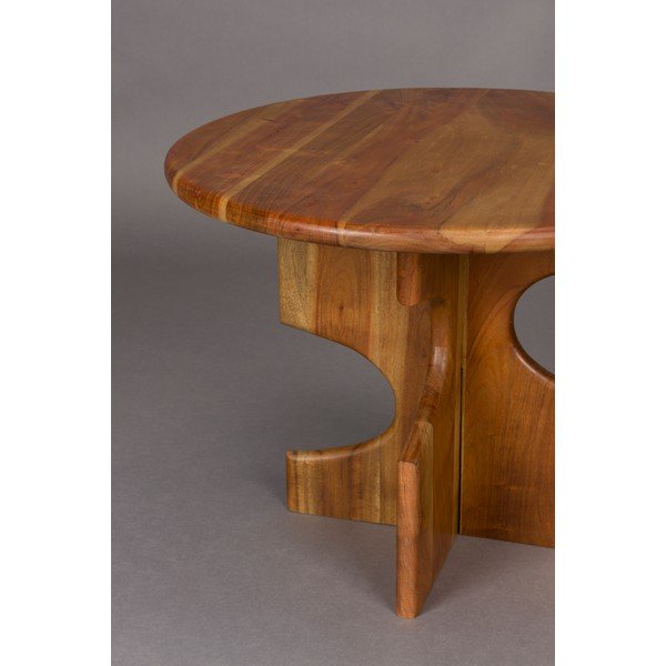 Kulatý odkládací stolek z masivu akácie ø 60 cm Morgan – Dutchbone-image-4