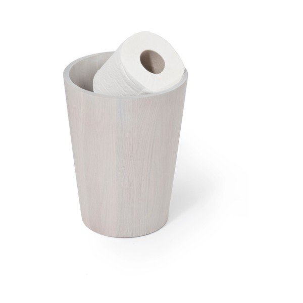 Šedý odpadkový koš z dubového dřeva Wireworks Mezza-image-1