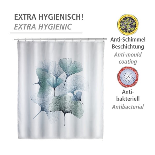 Pratelný sprchový závěs Wenko Ginkgo, 180 x 200 cm-image-4