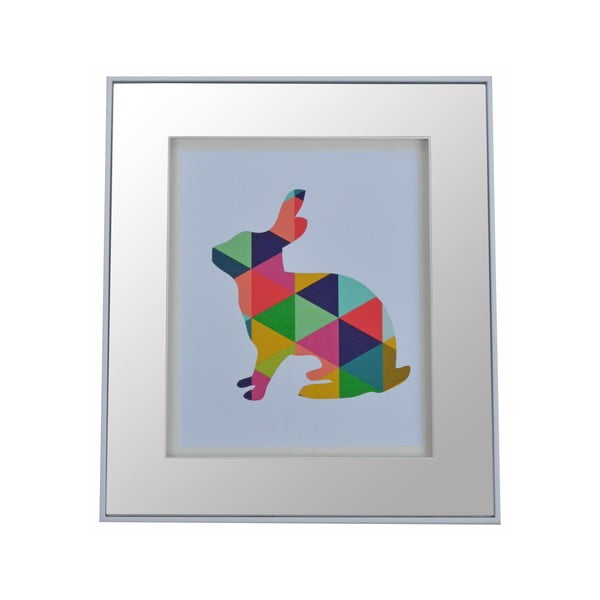 Zrcadlo s barevným motivem Rabbit, 30x35 cm