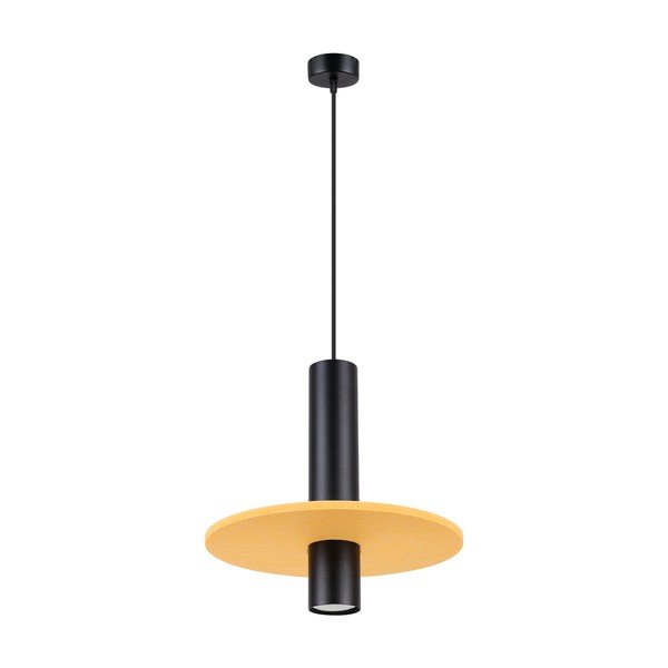 Žluté/béžové kovové závěsné svítidlo ø 30 cm Olisa – Sollux