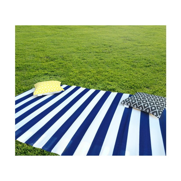 Modro-bílý oboustranný koberec vhodný i do exteriéru Green Decore Classic, 120 x 180 cm-image-2