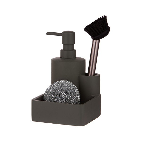 Tmavě šedý polyresinový stojan na mycí prostředky Essentials – Ladelle