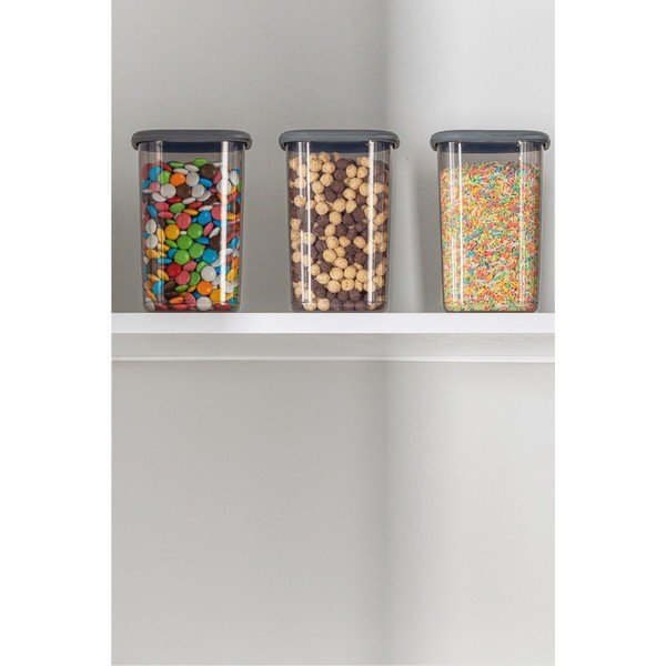 Plastové dózy v sadě 3 ks na potraviny Fresco – Hermia-image-1