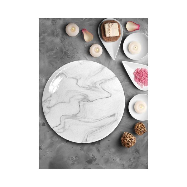 Keramický talíř Marble, ⌀ 25 cm-image-1
