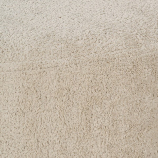 Béžový taburet z textilie bouclé – Ixia-image-2