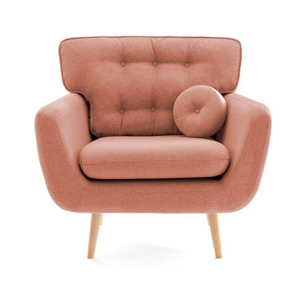 Lososové křeslo s polštářkem Vivonita Malva-image-2