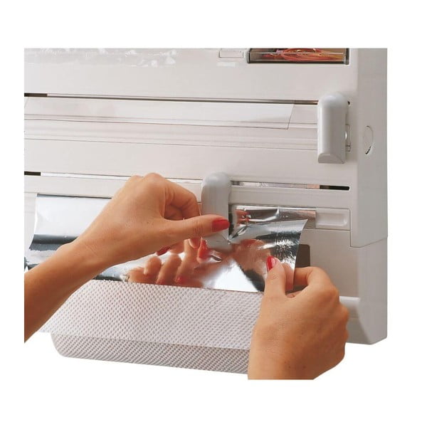 Bílý nástěnný plastový držák na fólie a papírové utěrky Parat – LEIFHEIT-image-4