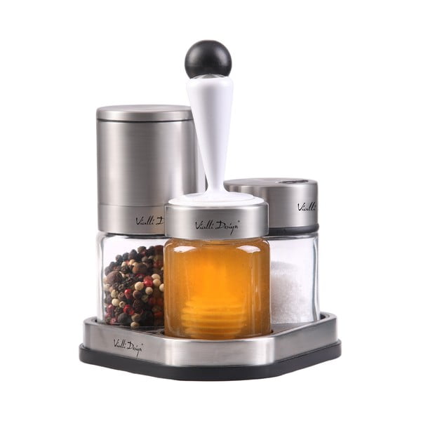 Slánka a pepřenka se stojánkem Soho – Vialli Design-image-4