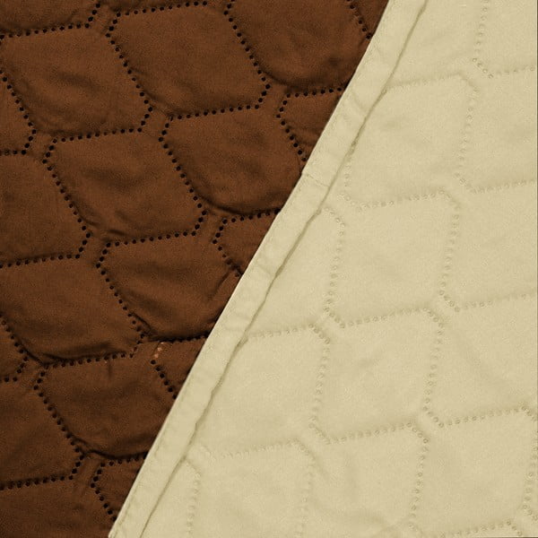 Béžovo-hnědý oboustranný přehoz z mikrovlákna DecoKing Axel, 240 x 260 cm-image-3