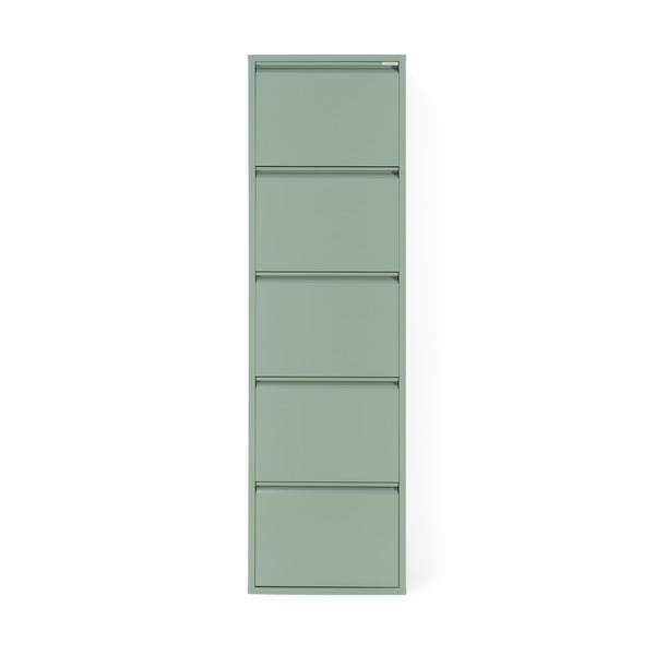 Šedozelený kovový výklopný botník 50x169x15 cm Billy – Spinder Design-image-3