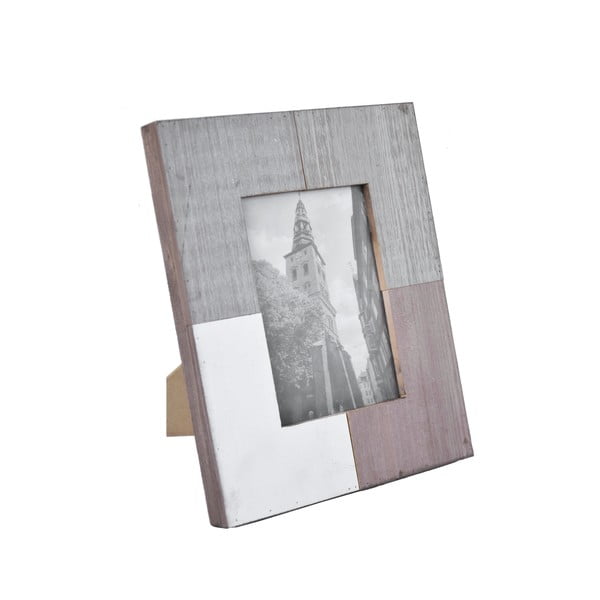 Šedo-bílý fotorámeček Ego Dekor Quatro, 22,5 x 28 cm