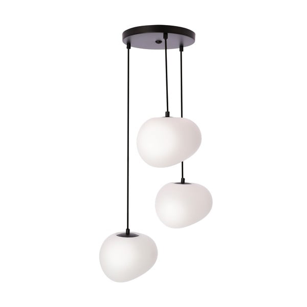 Černo-bílé závěsné svítidlo ø 42 cm Stones – Candellux Lighting