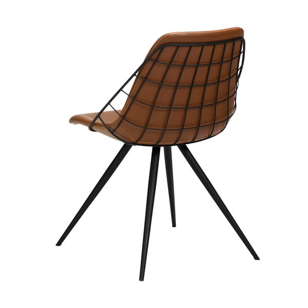 Hnědá jídelní židle z imitace kůže DAN-FORM Denmark Sway-image-4