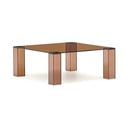 Hnědý skleněný konferenční stolek 85x85 cm Adularia – Kave Home