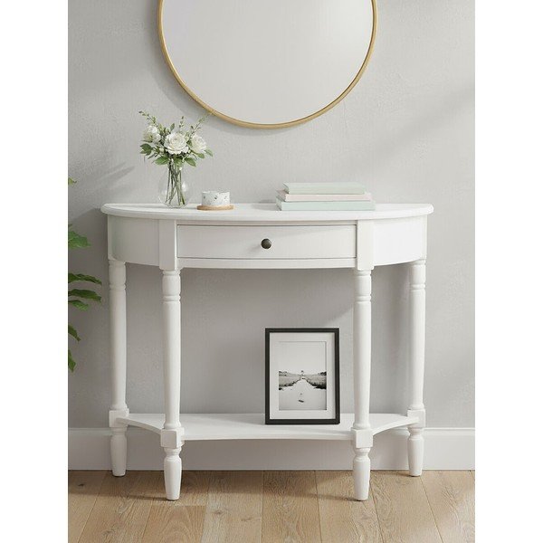 Bílý konzolový stolek z borovicového dřeva 32x93 cm Heritage – Premier Housewares-image-2
