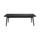 Černý konferenční stolek s deskou v dubovém dekoru 60x120 cm Fabio – White Label