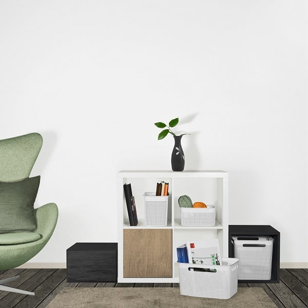 Bílý úložný košík z recyklovaného plastu Brisen - Rotho-image-3