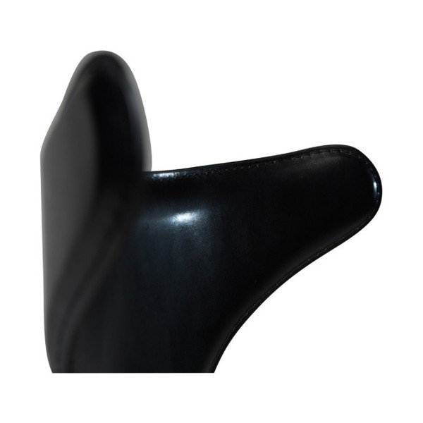 Černá kožená jídelní židle s přírodním podnožím DAN–FORM Dolphin-image-4