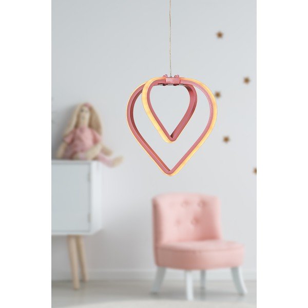 Růžové kovové LED závěsné svítidlo ø 22 cm Sevinc – Squid Lighting-image-1