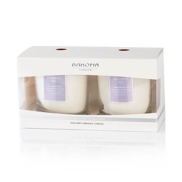 Sada 2 svíček s vůní levandule Bahoma London, 55 hodin hoření