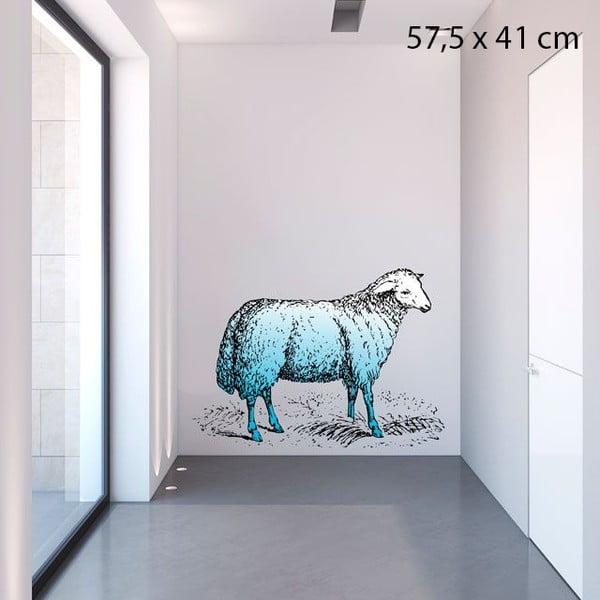 Samolepka Blue Sheep, 57x41 cm