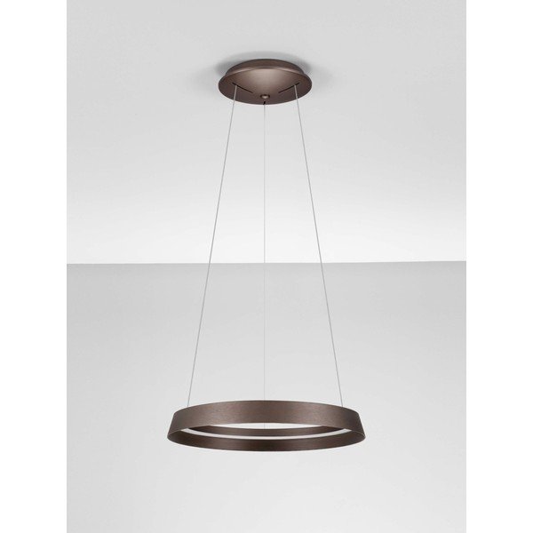 Hnědé hliníkové LED stmívatelné závěsné svítidlo se stínidlem z akrylového skla ø 45 cm Ormi – Nova Luce-image-4