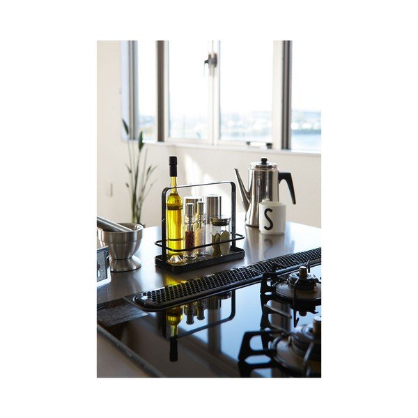 Černý stojánek na dochucovací ingredience YAMAZAKI Tower-image-2