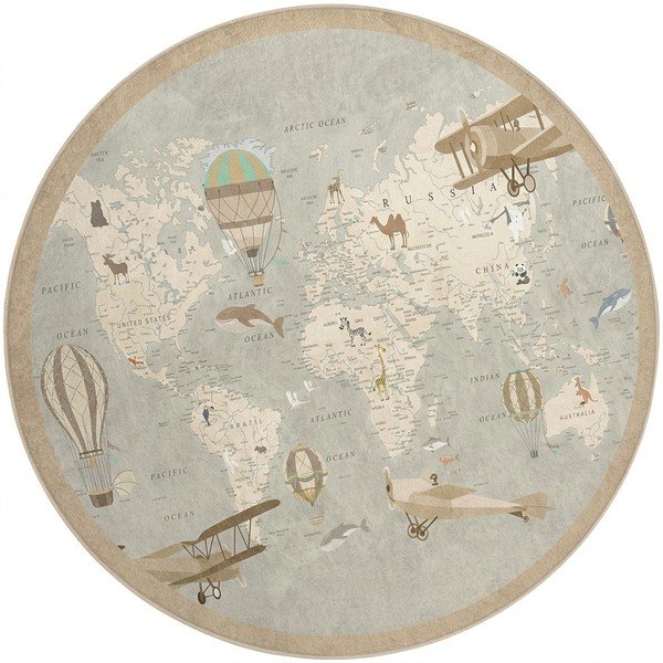 Pratelný dětský hrací koberec ø120 cm Vintage World – Mila Home