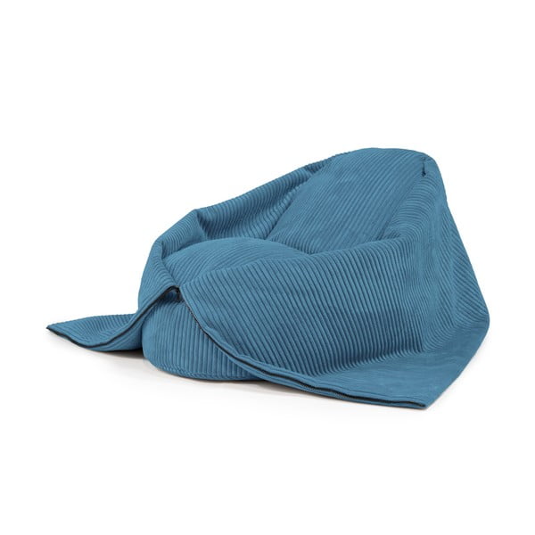 Modrý manšestrový dětský sedací vak Cocoon 100 – SLOWDOWN